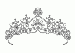 Disegno di corona reale da stampare e colorare 1