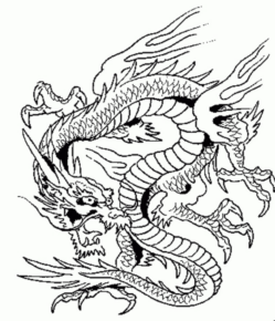 Disegno di dragone da stampare e colorare 93