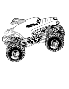 Disegno di monstertruck da stampare e colorare 33