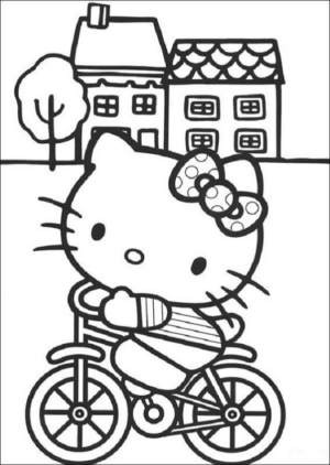 Disegno di Hello Kitty da stampare e colorare 105