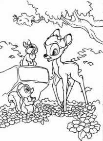 Disegno di Bambi da stampare e colorare 10