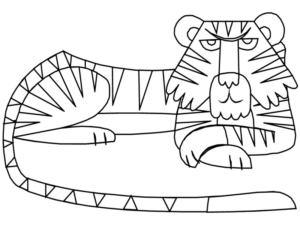 Disegno di tigre da stampare e colorare 7