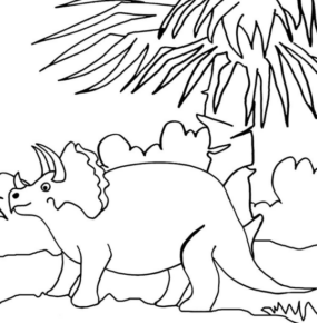 Disegno di Triceratopo da stampare e colorare 42
