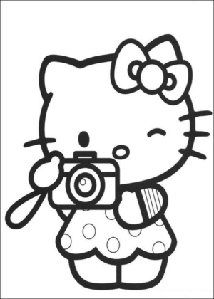 Disegno di Hello Kitty da stampare e colorare 127