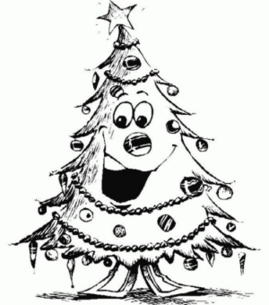 Disegno di albero di Natale da stampare e colorare 207 Disegno di albero di Natale da stampare e colorare 207