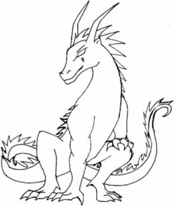 Disegno di dragone da stampare e colorare 60