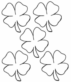 Disegno di trifoglio e quadrifoglio da stampare e colorare 17