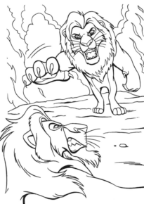 Disegno di Re Leone da stampare e colorare 168