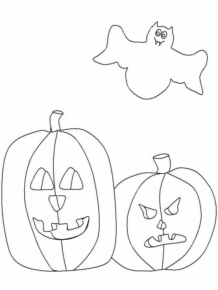 Disegno di zucca di Halloween da stampare e colorare 203 Disegno di zucca di Halloween da stampare e colorare 203