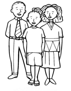 Disegno di membro della famiglia da stampare e colorare 5