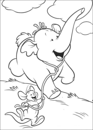 Disegno di Dumbo da stampare e colorare 44