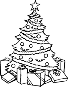 Disegno di albero di Natale da stampare e colorare 31 Disegno di albero di Natale da stampare e colorare 31