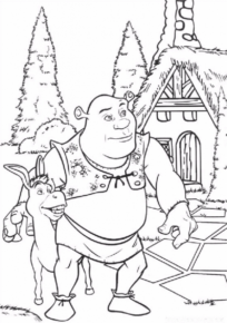 Disegno di Shrek da stampare e colorare 12