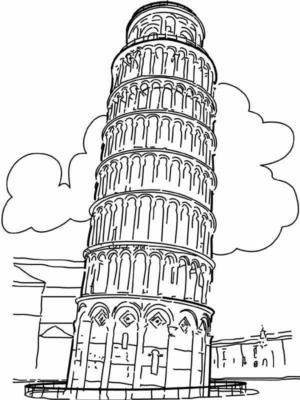 Disegno di monumento famoso da stampare e colorare 50