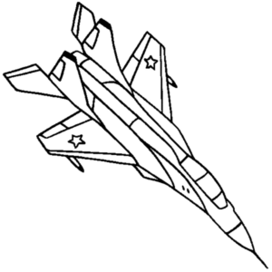 Disegno di aereo militare da stampare e colorare 52
