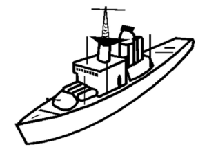 Disegno di nave militare da stampare e colorare 4