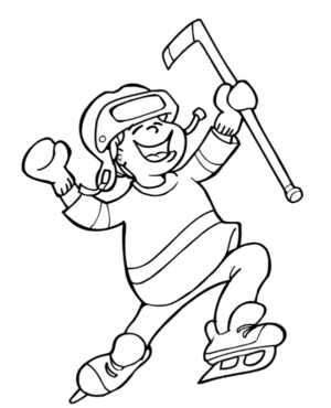 Disegno di hockey da stampare e colorare 21