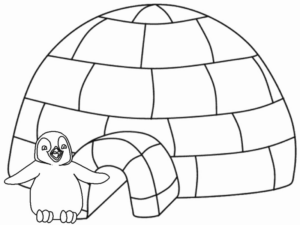 Disegno di igloo da stampare e colorare 8