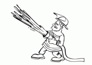 Disegno di pompiere da stampare e colorare 11