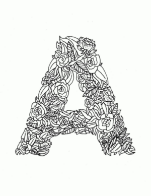 Disegno di lettera dell’alfabeto da stampare e colorare 265 Disegno di lettera dell’alfabeto da stampare e colorare 265