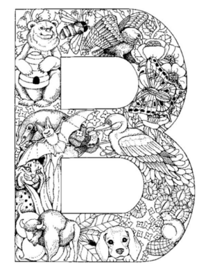 Disegno di lettera dell’alfabeto da stampare e colorare 23
