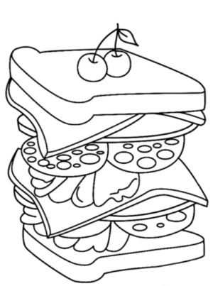 Disegno di fast food da stampare e colorare 13