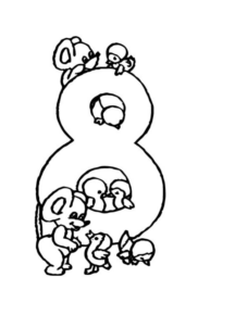 Disegno di numero da stampare e colorare 13