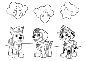 Disegno di Paw Patrol – Cane pompiere da stampare e colorare 50
