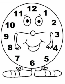 Disegno di orologio da stampare e colorare 4