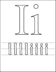 Disegno di lettera dell’alfabeto da stampare e colorare 202