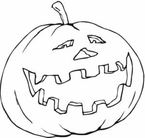 Disegno di zucca di Halloween da stampare e colorare 214