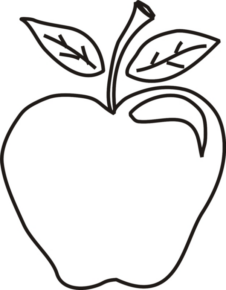 Disegno di mela da stampare e colorare 13