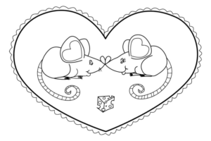 Disegno di San Valentino da stampare e colorare 49