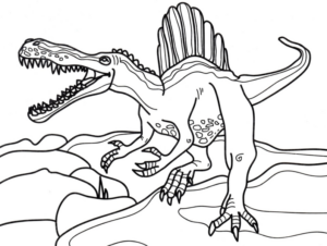 Disegno di Spinosauro da stampare e colorare 16