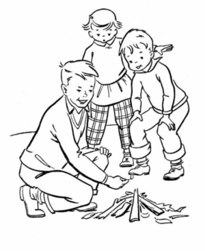 Disegno di campeggio da stampare e colorare 41
