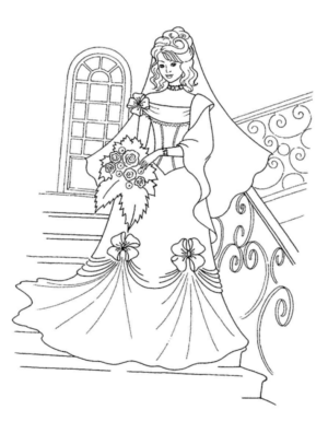 Disegno di principessa da stampare e colorare 1