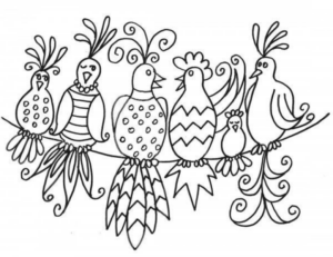Disegno di pappagallo da stampare e colorare 118