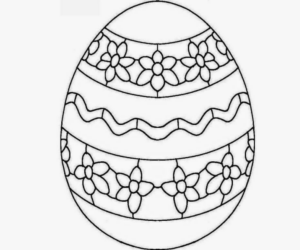 Disegno di uovo di Pasqua da stampare e colorare 203