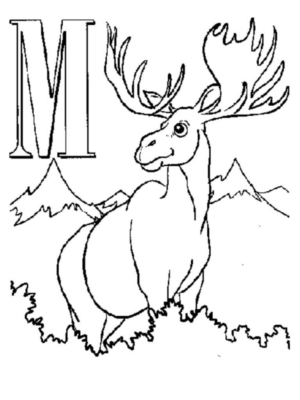 Disegno di alce da stampare e colorare 9