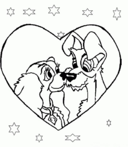 Disegno di Lilli e il Vagabondo da stampare e colorare 24