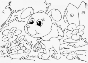 Disegno di cane da stampare e colorare 137