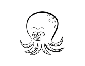 Disegno di polpo da stampare e colorare 9