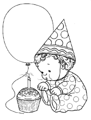 Disegno di compleanno da stampare e colorare 14