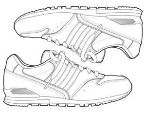 Disegno di scarpa da stampare e colorare 15
