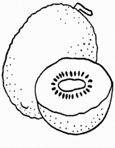 Disegno di kiwi da stampare e colorare 3