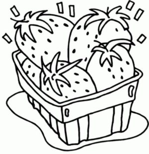Disegno di fragola da stampare e colorare 12