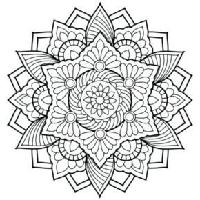 Disegno di mandala da stampare e colorare 1120