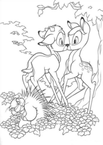 Disegno di Bambi da stampare e colorare 32