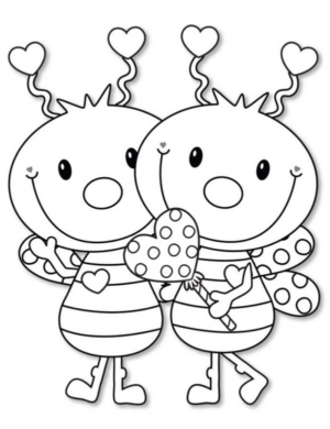 Disegno di San Valentino da stampare e colorare 55 Disegno di San Valentino da stampare e colorare 55