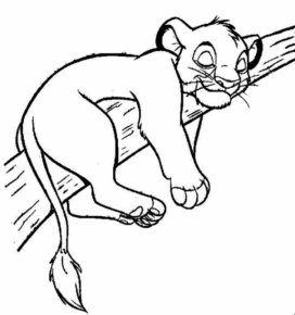 Disegno di Re Leone da stampare e colorare 242